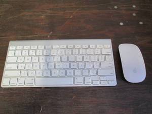 lot 641 image: Apple brand keyboard and mouse...