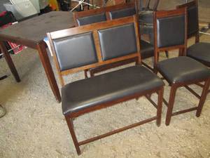 lot 488 image: Counter Height table with matching ...