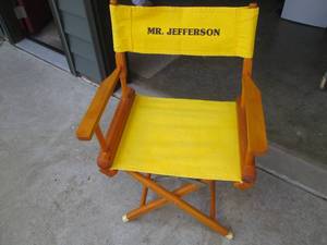 lot 536 image: Wood framed canvas directors chair...