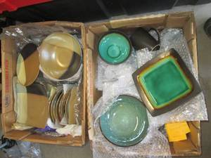 lot 781 image: Huge supply of stoneware plates, bo...