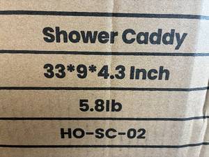 lot 5 image: Shower Caddy - 33 x 9 x 4.3 Inch (New in Box)
