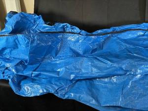 lot 14 image: Large Blue Heavy-Duty Tarp with Zippered Edges