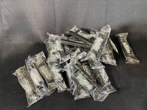 lot 50 image: Bulk Lot of Black Cabinet Drawer Pulls With Screws