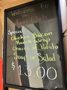 lot 81 image: Woodsam Lighted Menu Display Board with Markers and Accessories