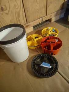 lot 76 image: Bucket with Bolts and Washers and Hardware