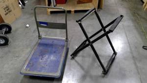 lot 377 image: Rolling cart, folding stand