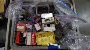 lot 409 image: Assorted nails and screws