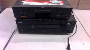 lot 427 image: RCA VCR, Yamaha Receiver