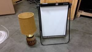 lot 460 image: Vintage lamp and whiteboard