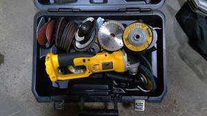 lot 472 image: DEWALT Cordless Grinder with multiple wheels