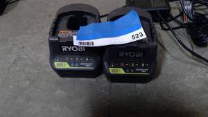 lot 523 image: 2 Ryobi one chargers