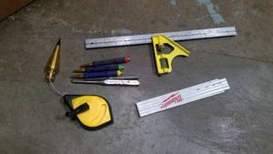 lot 547 image: Punches measure items chalk line