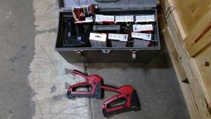 lot 606 image: Insulated staples and staplers