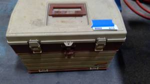 lot 615 image: Toolbox assorted items