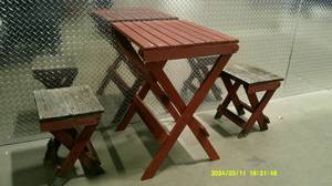 lot 41 image: Wooden Camping Table & Seats