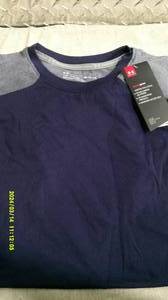 lot 65 image: Under Armour 3 Blue Loose Shirts $105 MSRP