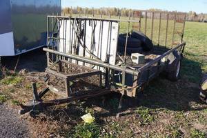 lot 10 image: Utility Trailer with Front Cage - 83 x 12 - For Parts
