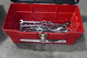lot 37 image: Stack On 16 Tool Box with Wrenches