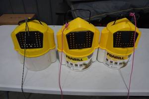 lot 129 image: 3 Frabill Minnow Buckets