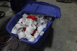 lot 253 image: PVC Elbow Fittings and Valves
