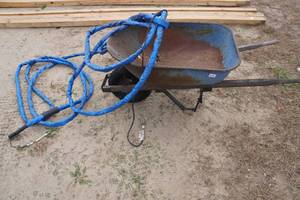 lot 300 image: Wheel Barrow with Hose