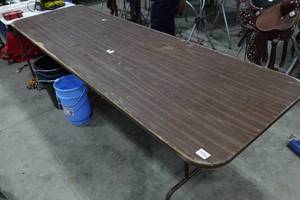 lot 255 image: Wood Banquet Table