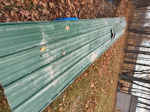 lot 20 image: Green Corrugated Metal Panels and Ridge Cap