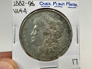 lot 17 image: 1882-OS Morgan Silver Dollar VAM-4
