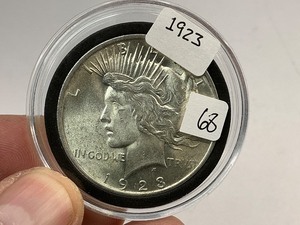 lot 68 image: 1923 Silver Peace Dollar