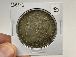 lot 85 image: 1882-S Morgan Silver Dollar