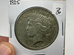 lot 86 image: 1925 Silver Peace Dollar