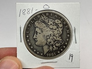 lot 19 image: 1881-O Morgan Silver Dollar