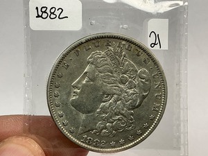 lot 21 image: 1882 Morgan Silver Dollar