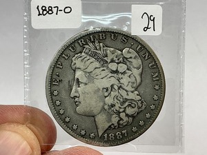 lot 29 image: 1887-O Morgan Silver Dollar