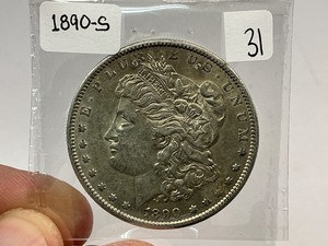 lot 31 image: 1890-S Morgan Silver Dollar