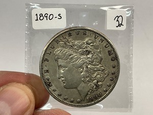 lot 32 image: 1890-S Morgan Silver Dollar