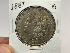 lot 45 image: 1887 Morgan Silver Dollar