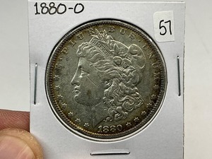 lot 57 image: 1880-O Morgan Silver Dollar