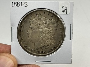 lot 64 image: 1881-S Morgan Silver Dollar