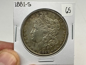 lot 65 image: 1881-S Morgan Silver Dollar