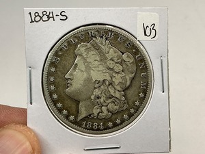 lot 103 image: 1884-S Morgan Silver Dollar