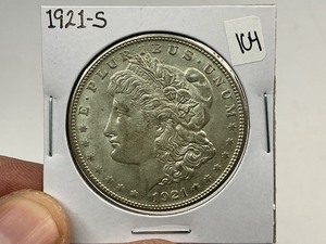 lot 104 image: 1921-S Morgan Silver Dollar