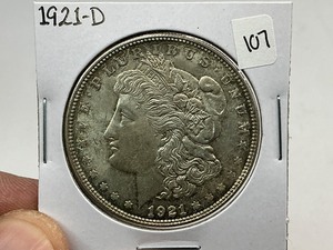 lot 107 image: 1921-D Morgan Silver Dollar
