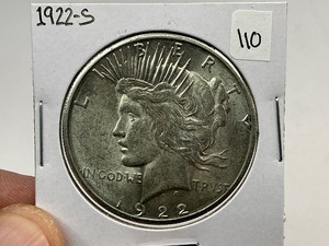 lot 110 image: 1922-S Silver Peace Dollar