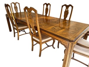 DR - Vintage Drexel Heritage Dining Table with 6 Chairs