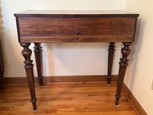 UL - Vintage Wooden Writing Desk with Flip-Top and Storage Compartments