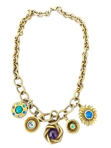 lot 11D image: Patricia Locke Charm Necklace with Multicolor Gemstones