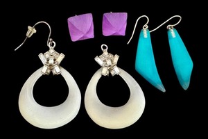 lot 13D image: UP - Alexis Bittar Earring Lot Including Statement, Stud, and Dangle Styles