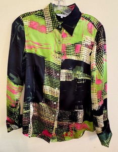 lot 48D image: UL - Audrey Talbott Carmel 100% Silk Blouse Size 6