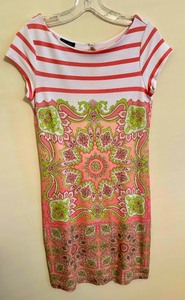 lot 59D image: UL - Escada Sport Striped and Paisley Dress Size 34